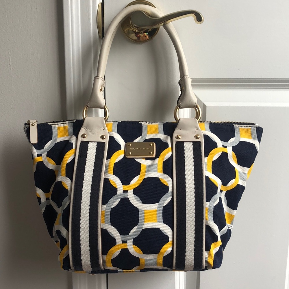 Michael Kors Fabric/Leather Trim Handbag